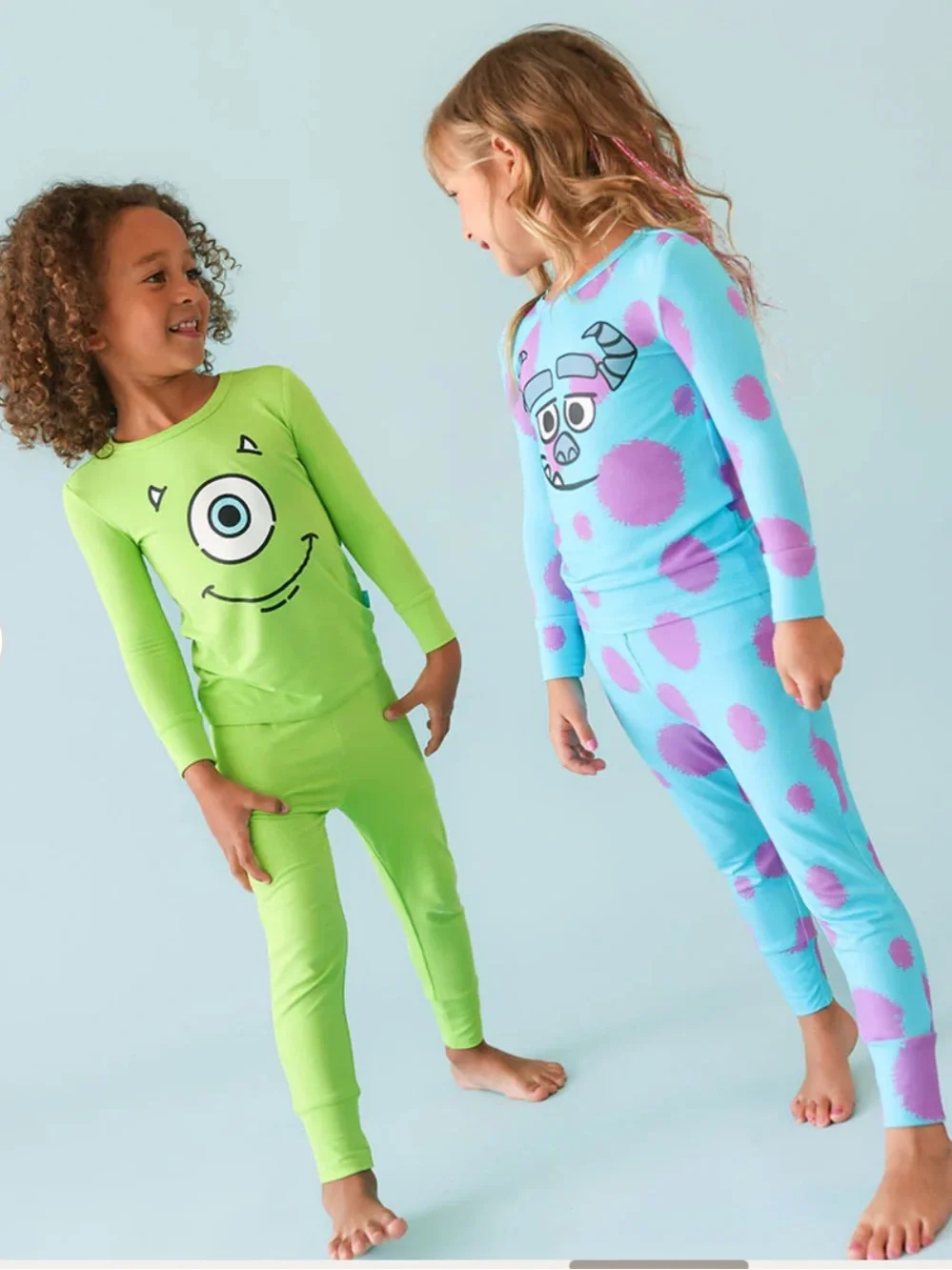 Posh Peanut Disney Lime Green Mike Wazowski Monster Pajama Set